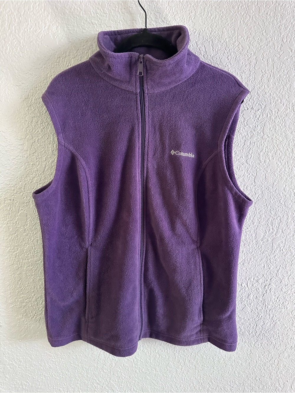 Columbia Benton Springs Purple Fleece Full Zip Vest Size XL